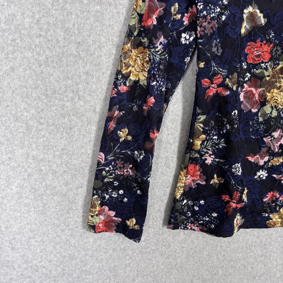 Lace‎ Blouse Medium Pearls Butterflys Gold Crochet Maximalist Victorian Coquette - Picture 6 of 14